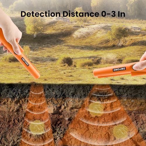 Dmyond Metal Detector Pinpointer, Professional Waterproof Handheld Pin Pointer Wand, Search Treasure Pinpointing Finder Probe with 9V Battery for Adults, Kids