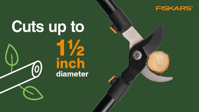 Fiskars 28" Loppers for Tree Trimming, Heavy Duty, Rust-Resistant Sharp Bypass Steel Blade Loppers, Branch Cutter up to 1.5" Diameter Cut Capacity, Shock-Absorbing Handle, Garden Tools