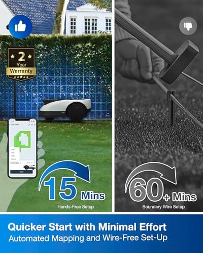 ECOVACS Goat O1000 RTK Robot Lawn Mower, 1/4 Acres Lawn Perimeter Wire Free RTK&Vision Robotic Lawnmower, Automated Mapping, APP Control, 3D Obstacle Avoidance, Zero-Edge Cutting