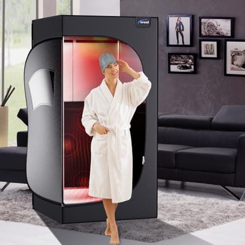 TOREAD Portable Far Infrared Sauna, Portable Infrared Full Size Sauna Tent, Sauna for Infrared Home Spa, Heated Body Therapy, Time & Temperature Remote Control (35"x35"x71")