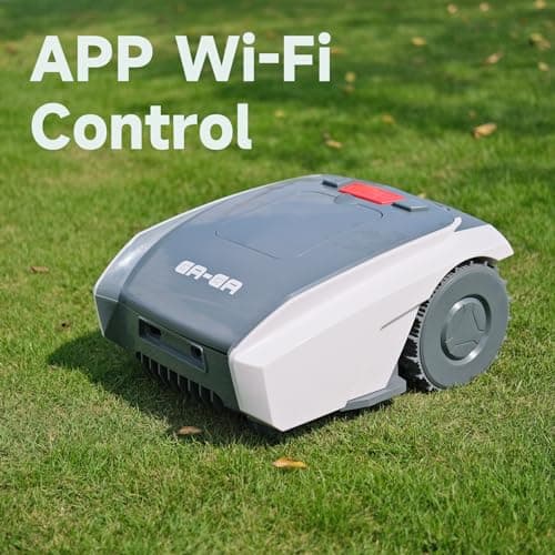 Automatic Robot Lawn Mower with GPS Navigation, Mows Up to 1/2 Acre /21,000 Sq.Ft,300% Higher Efficiency of Auto Path Planning，APP Control，GPS Anti-Theft, IPX5