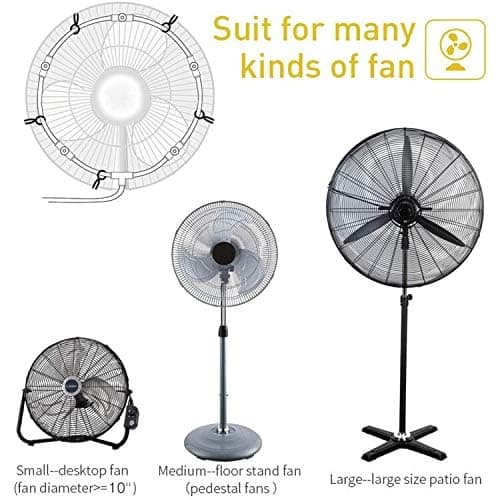 LANDGARDEN Outdoor Misting Fan Kit for a Cool Patio Breeze,Water Mister Spray for Cooling Outdoor,19.36FT (5.9M) Misting Line + 5 Brass Mist Nozzles + a Brass Adapter(3/4) Fit to Any Outdoor Fan