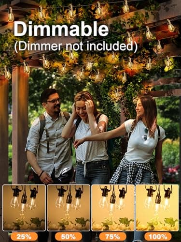Svater Outdoor String Lights 200 FT, Patio Lights for Outside with Shatterproof Bulbs, Waterproof IP65 Commercial Hanging Light for Backyard Porch Balcony Bistro Party, 2700K