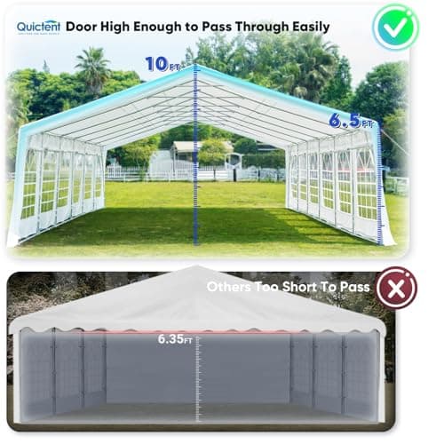 Quictent Premium 20x40 Party Tent Heavy Duty Outdoor Gazebo White Event Shelter Wedding Canopy Tent for Parties Carport BBQ with Removable Sidewall Windows & Storage Bags