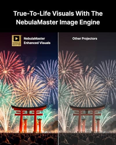NEBULA Cosmos 4K SE Smart Projector, 4K High-Brightness with Dolby Vision, 200" Screen, 1,800 ANSI Lumens, HybridBeam, Enhanced Image Quality, Google TV, Portable, for Gaming, Home, and Office Use