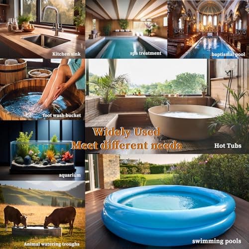 1500W Titanium Fully Submersible, Portable Electric Hot Tub immersion Water Heater with Thermostat, GFCI Leakage protection for pool, Bathtubs, Buckets, baptistry, Saltwater Most of Liquid