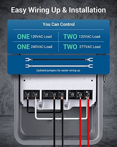 DEWENWILS Pool Pump Timer, Outdoor Wi-Fi Box, Heavy Duty 40A 120-277 VAC 2HP Wireless Controller Timer, Water Heater, Compatible with Smart Phone, Alexa, Google Assistant, UL Listed