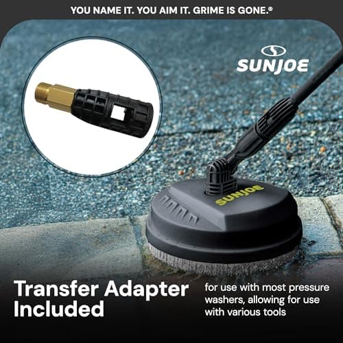 Sun Joe Portable 10 Inch Pressure Washer Attachment, Multi Surface, Green/Black