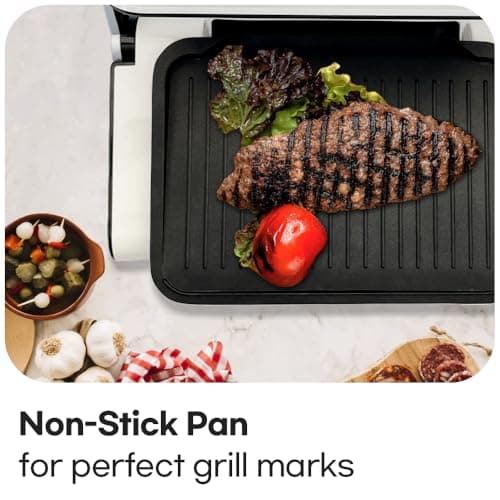 Smokeless Double Care Grill, Electric Indoor Tabletop Grill, Dual Heating, Fast Grilling, Portable, Nonstick, Adjustable Temperature, Ideal for K-BBQ
