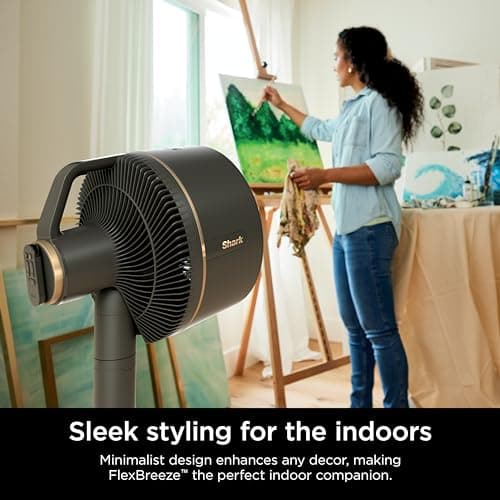 Shark FlexBreeze Fan - Indoor & outdoor oscillating fan, pedestal & tabletop, corded & cordless portable fan with outdoor InstaCool misting attachment - FA222