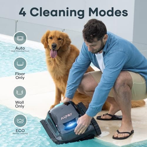 AIPER Scuba S1 Cordless Robotic Pool Cleaner, Pool Vacuum for Inground Pools, Wall and Waterline Cleaning, Smart Navigation for Pools up to 1,600 Sq.ft