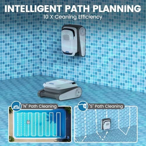 AIRROBO Pool Vacuum for Inground Pools, Smart Navigation Pool Cleaner Robot, Wall Climbing Pool Cleaner, Cleans Pool Floors, Walls & Waterline, 120 Min Run Time, for Above Ground & Inground Pools