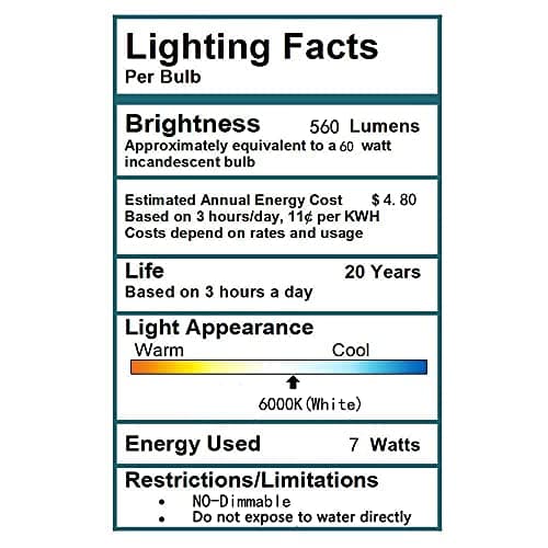 CTKcom 7W BR20 LED Light Bulb (4 Pack)- 2.5 inch 65W Equivalent Indoor/Outdoor Lighting Super Bright 6000K Daylight White 120° Beam Angle LED Indoor Flood Light Bulbs,UL Listed,E26 Base