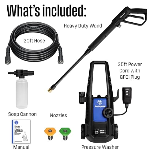 Westinghouse ePX3050 Electric Pressure Washer, 2100 Max PSI 1.76 Max GPM with Foam Cannon, for Cars/Fences/Driveways/Home/Patios