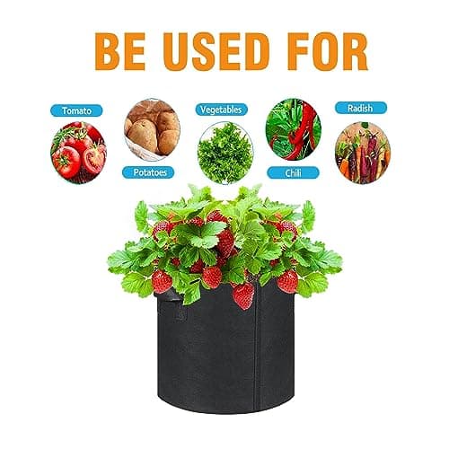 12-Pack 3 Gallon Grow Bags, Heavy Duty Aeration Fabric Pots with Sturdy Handles, Thickened Fabric Pots for Plants