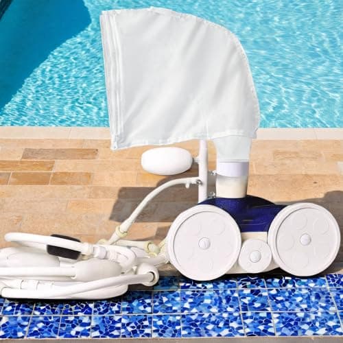 Pool Cleaner Bags, 4 Pack Pool Sweep Bag, Nylon Mesh Pool Vacuum Bag Replacement, All Purpose Bag with Zipper Enclosure, Pool Spa Part Fits Polaris 280, 480, Durable Filter Bag for K13, K16
