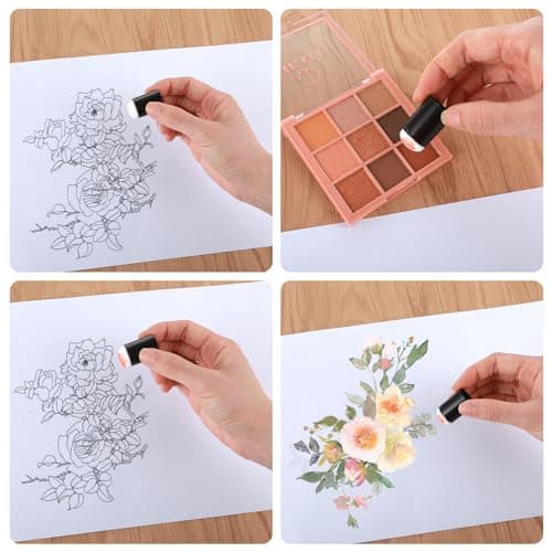 Finger Sponge Daubers, 20 Pieces Finger Painting Sponge Set Daubers Washable DIY Craft Drawing Tools Flower Stencil Finger Painting Brush for Card Making