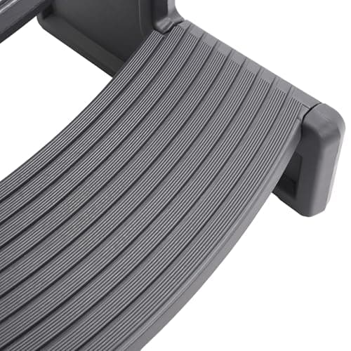HECASA Spa Step Hot Tub 2-Step Universal Outdoor Indoor Step Stool Pool Ladder Plastic Slip Resistant Striped - Dark Gray