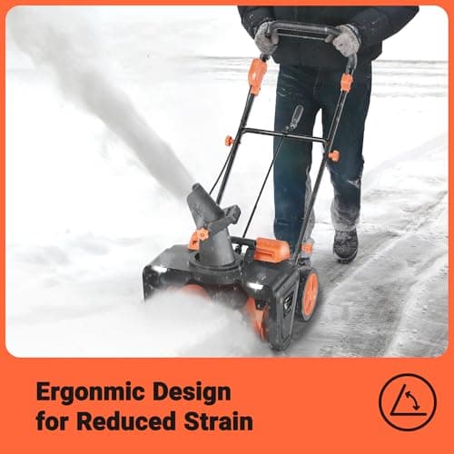 VOLTASK 48V Cordless Snow Blower, 48-Volt | 20-Inch Brushless Electric Snow Blower Cordless, Battery Snow Blower with Directional Plate & LED Lights (2 * 24V Battery & Dual Quick Charger Included)