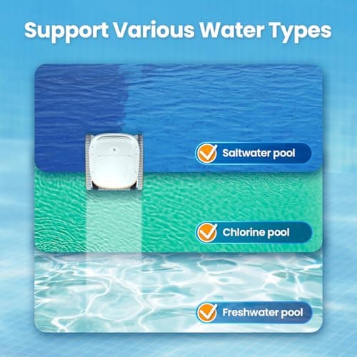 Hydro 3 Cordless Robotic Pool Cleaner, 150W Pool Vacuum with Wall Climbing Function, 200mins Runtime, 2 Brushless Motor + 4.1L Filter Basket Ideal for Inground Aboveground Pools