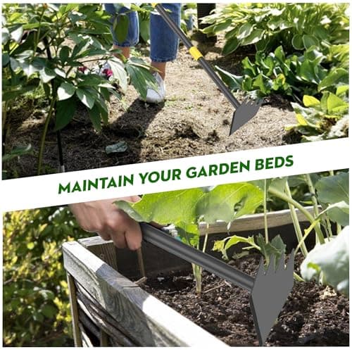 Hoe Garden Tool Long Handle Weeding Garden Hoe 2 in 1 Adjustable Length 60 inch Yard Tool for Planting