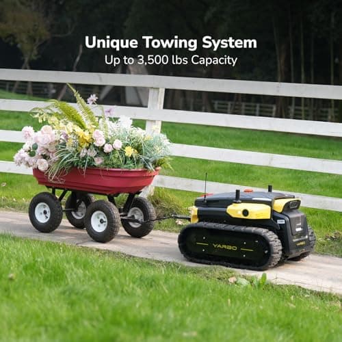 YARBO Robot Lawn Mower, Remote Control Robotic Lawnmower for Large Yard Up to 6 Acres, 70% Steep Slopes, AI Multi-Zone Mapping & 360° Obstacle Avoidance, RTK GPS, Modular Design, Perimeter Wire Free