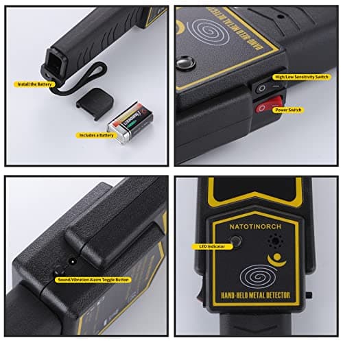 Handheld Metal Detector Wand,High-Sensitivity Security Detector Wand, for Security Inspection, Detection of Various Electronic Products, Metal Products, Weapons, Knives Scanner