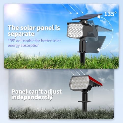 WELALO Solar Color Changing Spot Lights Outdoor, Waterproof Solar Christmas Lights with 9 Modes, Multicolor RGB Landscape Spotlights for Garden Yard Driveway Lawn Patio Pathway Decorations, 6 Pack
