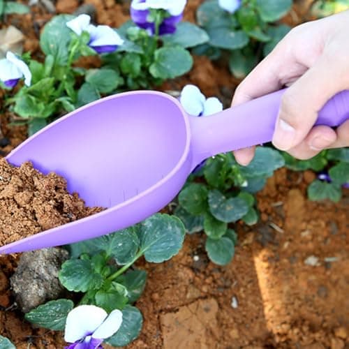 Angoily Garden Shovel, 5PCS Shovels for Digging with Mark, Plastic Soil Scoop Colorful Soil Shovel Trowel Garden Tool, Gardening Shovel, Hand Shovel, Cultivating Planting Shovel Gardening Tool