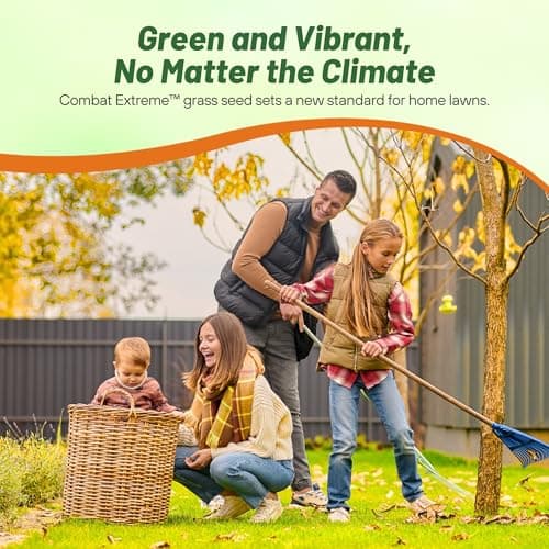Outsidepride Combat Extreme Northern Zone - 5 Lbs Cold-Hardy, Drought-Resistant Turf Type Tall Fescue & Kentucky Bluegrass Lawn Grass Seed Blend, OptiGrowth Coated for Better Establishment