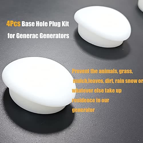 Hole Plug Kit for Generac Generators Home Use,4 Pcs Base Hole Adapter for Generac Whole House Air Cooled Generators,White
