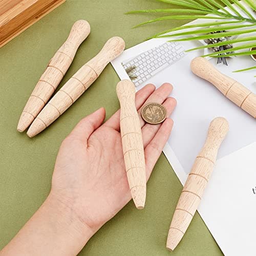 CHGCRAFT 5Pcs Wooden Plant Dibber Wood Garden Dibber seedsDibbler Dibber Bulb Seedling Planting Tools Gardeners Planting Tool for Seedlings