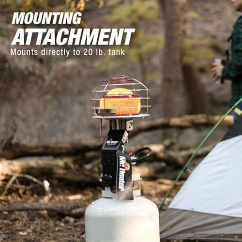 Mr. Heater MH540T 540-Degree 45,000 BTU Radiant Tank Top Portable Propane Heater For Sporting Events, Hunting, Fishing, Camping, Tailgating & Porches