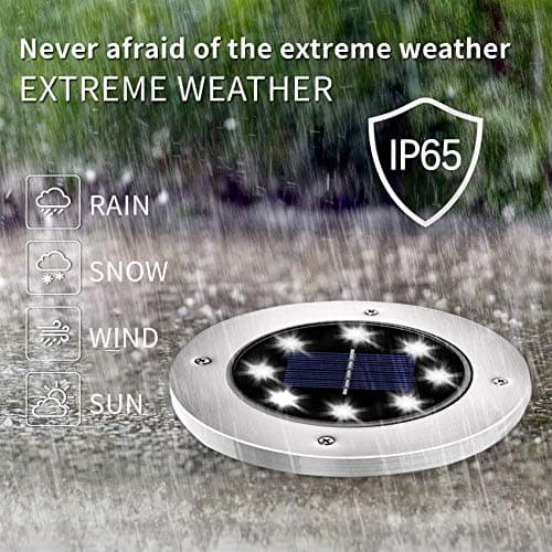INCX Solar Lights for Outside,12 Pack Solar Lights Outdoor Waterproof, Solar Garden Lights Landscape Lighting for Patio Pathway Lawn Yard Deck Driveway Walkway, Cold White