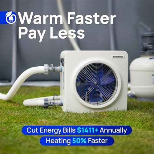 Aquastrong 16,000 BTU Swimming Pool Heat Pump Electric Pool Heater for Above Ground Pools Up to 5,000 Gallons, Heating and Cooling Pool Heater 120V