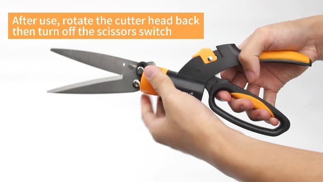 SZHLUX Grass Shears 360-Degree Swivel Blades (Orange)
