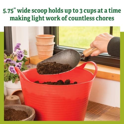 Gardener’s Supply Company Lifetime Super Scoop | Heavy-Duty Steel Garden Multi-Use Oversized Scooping Tool | for Potting Plants, Gardening, Scooping Soil, Dog Food & More!