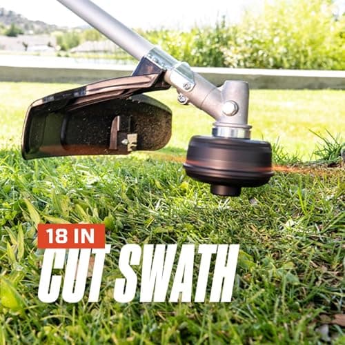 SENIX GTS4QL-M2 4QL 31.5 cc Full Crank Gas String Trimmer and Edger Lawn Tool with Straight Shaft, Front D-Handle, Bump Feed, 17.7 Inch Cutting Width