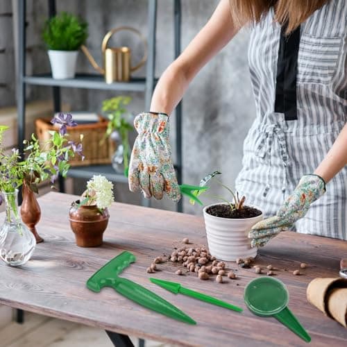 4Pcs Bulb Planter Tool - Widger and Dibber for Planting - Garden Dibber Tool for Vegetable and Flowers Seeding Easy Transplanter