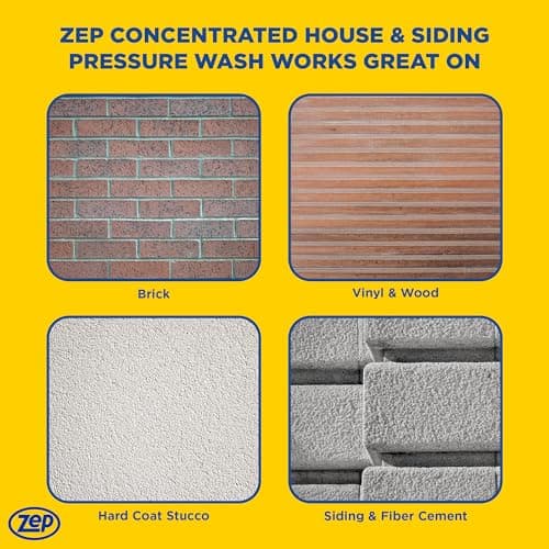 Zep House and Siding Pressure Wash Cleaner Concentrate - 1 Gallon (Case of 2) ZUVWS128 - Construction Grade Formula
