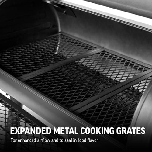 Char-Griller® Competition Pro® Barrel Grill and Offset Smoker, Includes Side Fire Box for Texas-Style Offset Smoking, Metal Cooking Grates, 1,010 Cooking Square Inches in Black, Model 2823 in Black