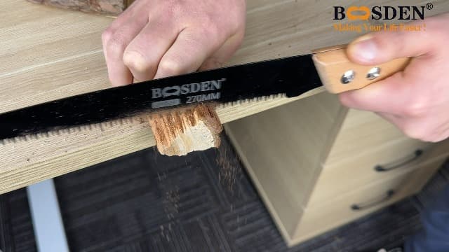 BOOSDEN 11'' Hand Pruning Saw, Japanese Trim Saw with Wood Handle, Hand Saws for Tree Trimming, Camping, Woodworking, Gardening