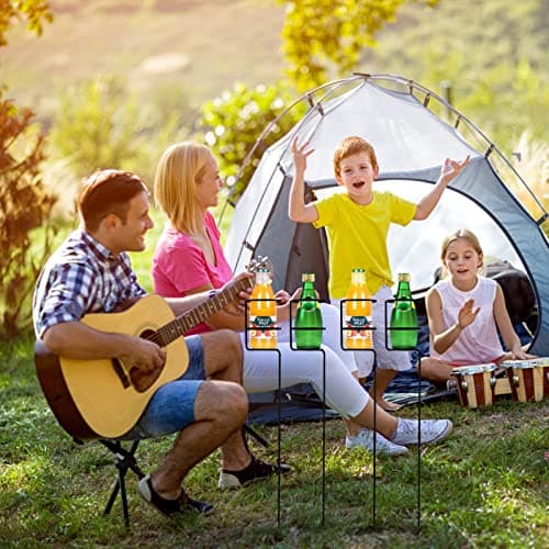 Urban Deco Heavy Duty Drink Holder Set of 7, Outdoor Yard Drink Holder Stakes, 4 Packs Plus Extra 3