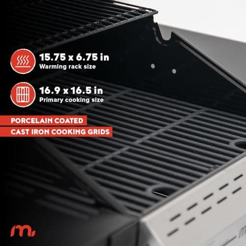 2-Burner Propane Barbecue Gas Grill with Foldable Side Tables, Perfect for Camping, Outdoor Cooking, Patio, Garden Barbecue Grill, 28000 BTUs, Silver and Black, 720-0864MA