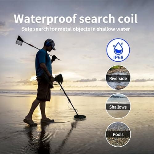 Professional Metal Detector for Adults - 5 Modes, Waterproof, Lightweight for Beach, Forest & Archaeology Exploration