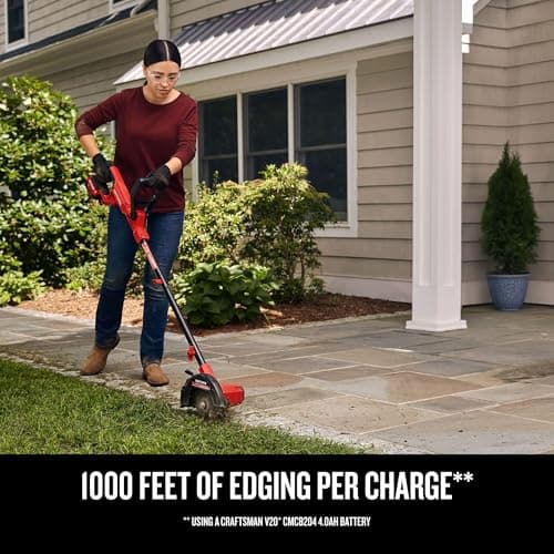 CRAFTSMAN 20V Edger Lawn Tool, Cordless Trencher, Bare Tool Only (CMCED400B)