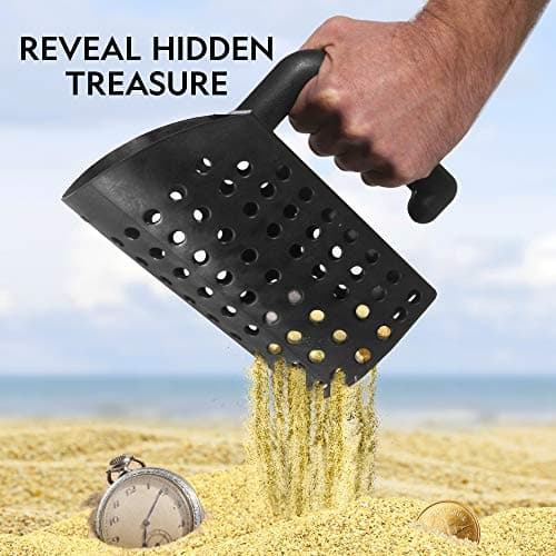 NATIONAL GEOGRAPHIC Metal Detector Accessories – Includes Sand Scoop for Metal Detecting and Metal Detector Shovel, Use as Sand Sifter for The Beach, Metal Detecting Accessories