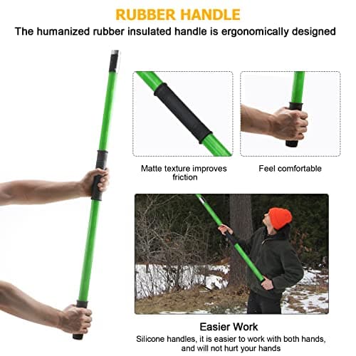 27 Feet Tree Pole Pruner Manual Branches Trimmer Tree Branch Garden Tools Loppers Hand Pole Saws Extendable Height Adustable System for Sawing and Shearing