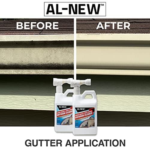 AL-NEW Outdoor Cleaner | Versatile Outdoor Cleaner 64oz Hose End Sprayer (Pack of 2) (House Wash & Vinyl Siding Outdoor Cleaner)