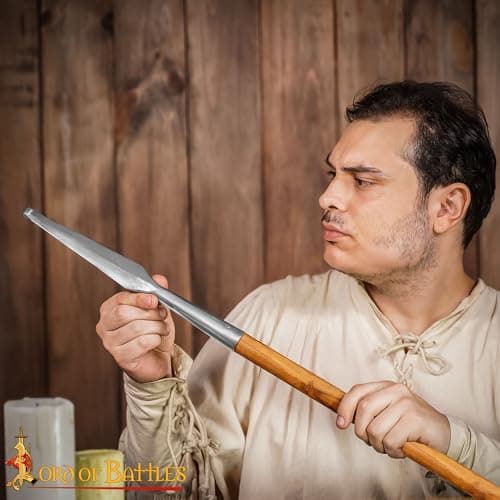 Medieval Spear Head Hand Forged from Carbon Steel Functional Viking Spearhead Combat Battle Ready Armor Hunting Lozenge Throwing Spearhead LARP SCA